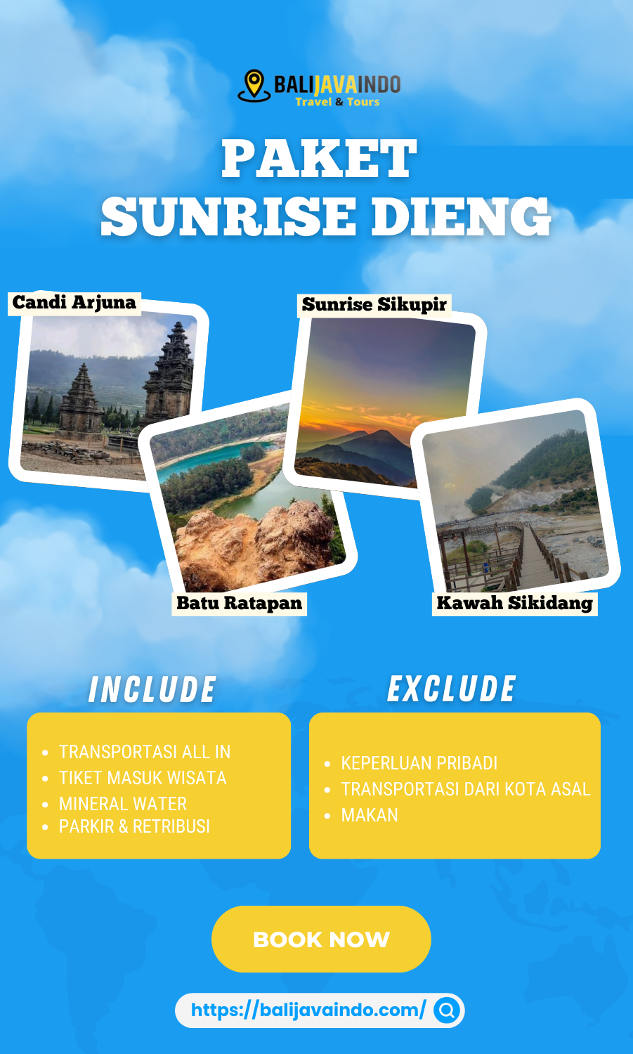 Layanan tour dan guest house Bali Java Indo and Travel